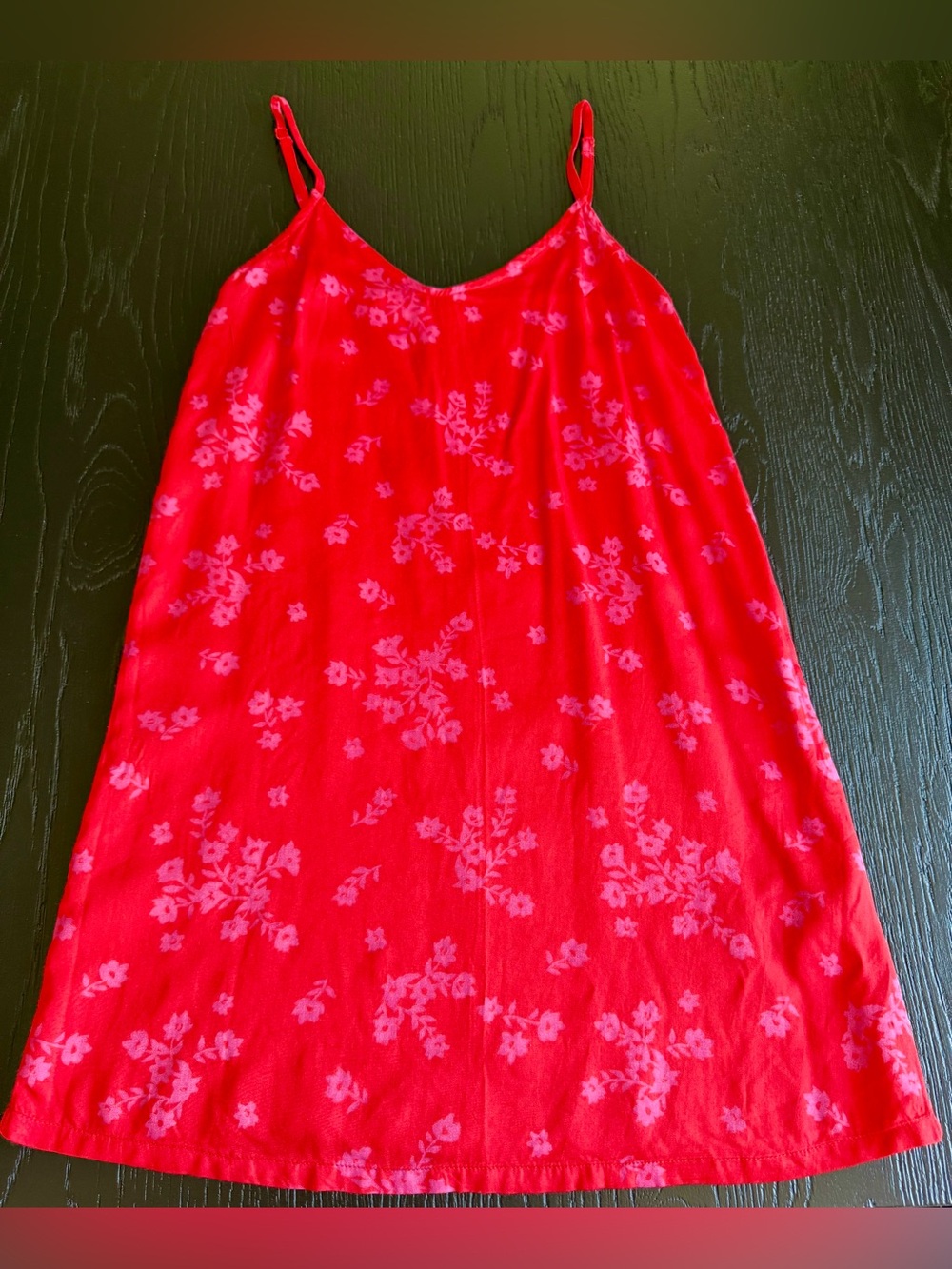 Billabong Red Floral Mini Dress, Size XS, Red Floral Print Color NWOT